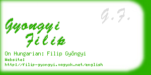 gyongyi filip business card