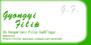 gyongyi filip business card
